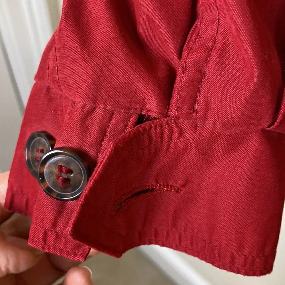Pebble Beach Jacket Red with Navy Lightweight Size Large